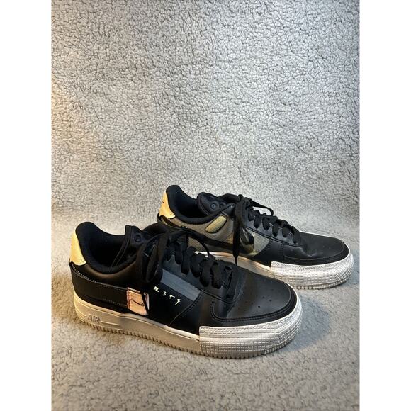 Nike Air Force 1 Low Sneakers Mens Size 7.5 AF1 Black Pink C10054-001 main image 8